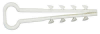 Дюбель хомут  12-6 мм нейлон белый для плоского кабеля  (100шт) Нижний новгород  (80уп/мешок)