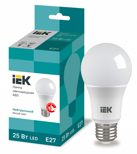 ����� LED A80 ��� 25�� 230� 4000� E27 IEK