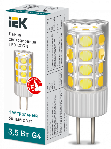 ����� LED CORN ������� 3,5�� 230� 4000� �������� G4 IEK