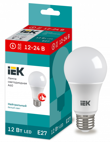 ����� LED A60 ��� 12�� 12-24� 4000� E27 IEK