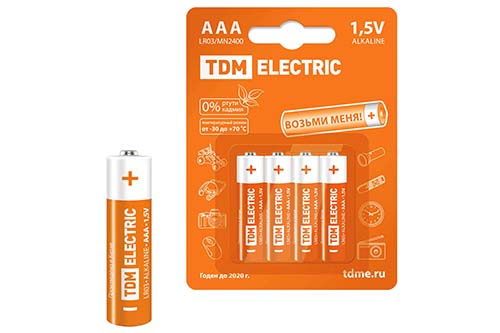 �������� ������� LR03 AAA Alkaline 1,5V BP-4 TDM