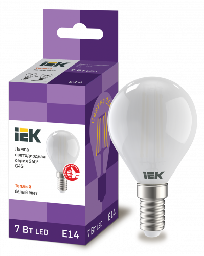 ����� LED G45 ��� �����. 7�� 230� 4000� E14 ����� 360� IEK