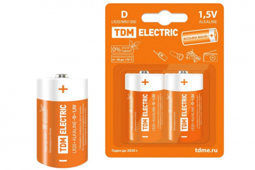 ������� ������� LR20 D Alkaline 1,5V BP-2 TDM 