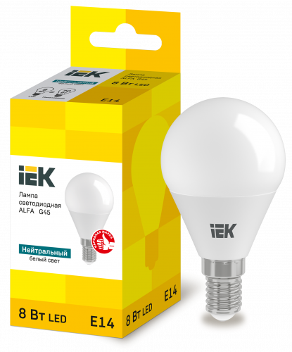 ����� LED ALFA G45 ��� 8�� 230� 4000� E14 IEK