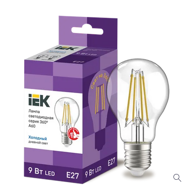 ����� LED A60 ��� �����. 9�� 230� 6500� E27 ����� 360� IEK